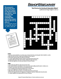 Games for Engineers - Crossword