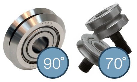 Comparison of Properties in 70˚ and 90˚ V Groove Guide Wheels