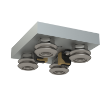 MinVee Wheel Plate - Underside View of Vee Guide Wheels