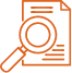 magnifying glass and paper icon